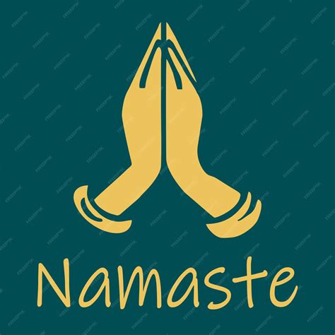 Premium Vector | Hand drawn namaste gesture.