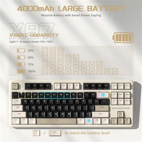 ATTACK SHARK ATTACK SHARK X87 Wireless Mechanical Gaming Keyboard, Tri ...