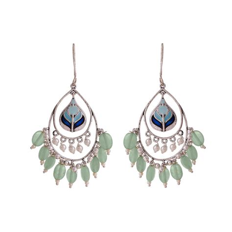 Bagh E Fiza Green Beads Earrings – VOYLLA
