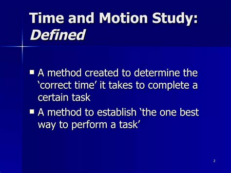 Time And Motion Study | PPT