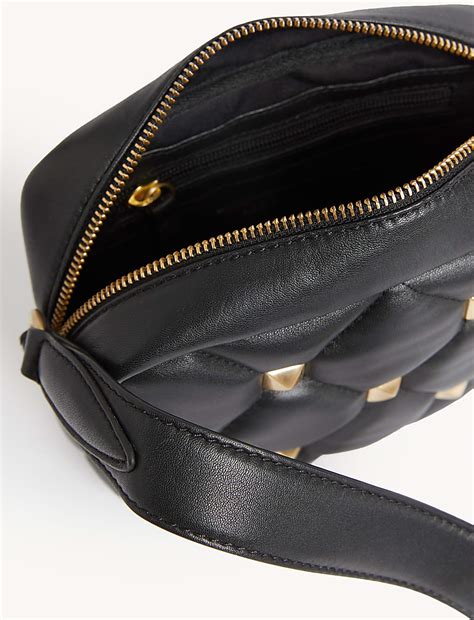 Buy Leather Quilted Cross Body Camera Bag at Marks & Spencer