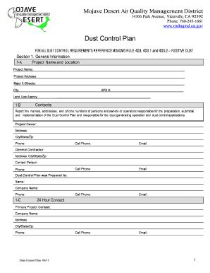 2006 Form CA Dust Control Plan - Imperial County Fill Online, Printable ...