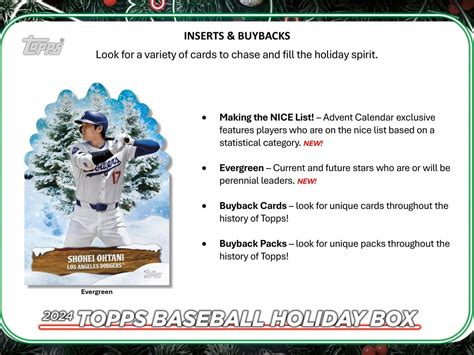 2024 Topps Holiday Baseball Mega Holiday Advent Calendar 8 Box Case