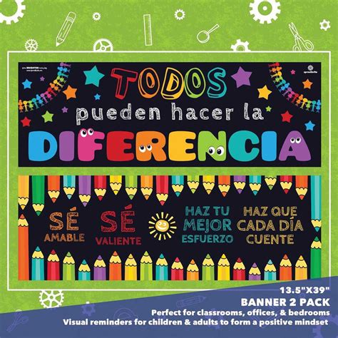 Spanish Classroom Poster - Everyone Has a Chance to Make a Difference | Decoraciones de aulas ...