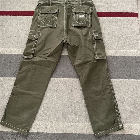True Religion Big T Cargo Pants size: 38 fit: Baggy... - Depop