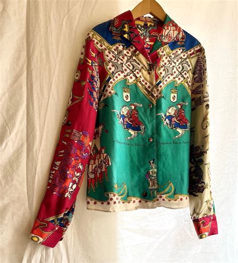 EMILIO PUCCI 1970～1980's Long Sleeve Silk Blouse | CARBOOTS