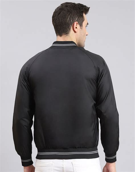 Buy Men Black Solid Mandarin Collar Full Sleeve Jacket Online in India ...