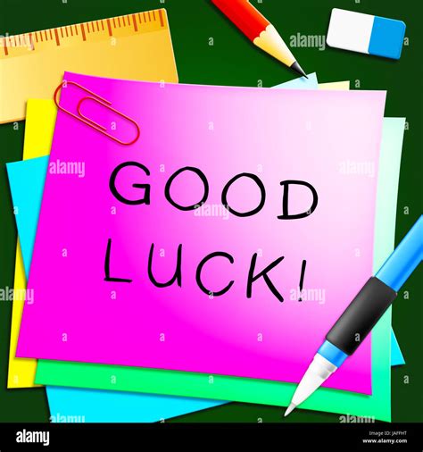 Good Luck Message Representing Fortune 3d Illustration Stock Photo - Alamy