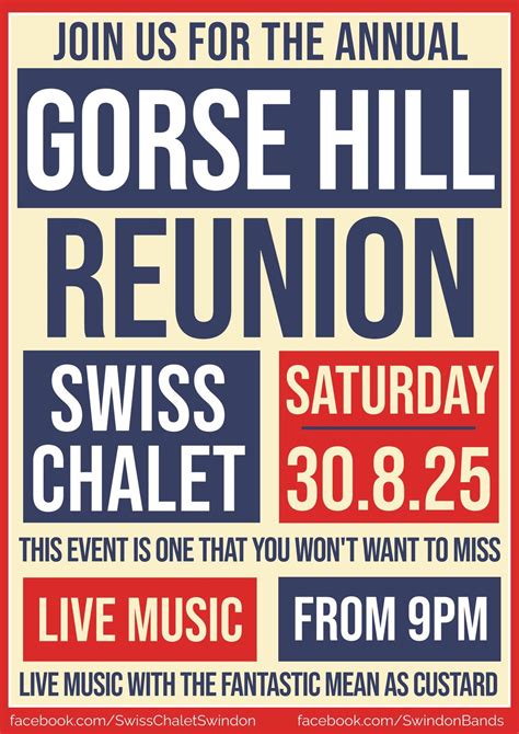 Gorse Hill Annual Reunion @Swiss Chalet, Swiss Chalet Gorse Hill ...