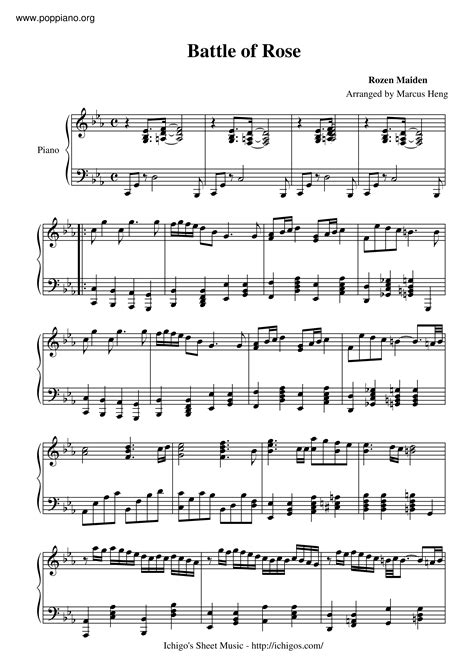 Battle Of Rose | Sheet Music | Piano Score Free PDF Download | HK Pop ...