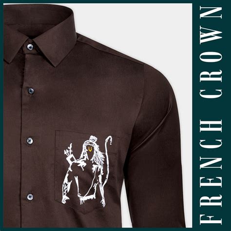 Acadia Brown Lord Ram Hand Painted Casual Plain-Solid Premium Cotton ...