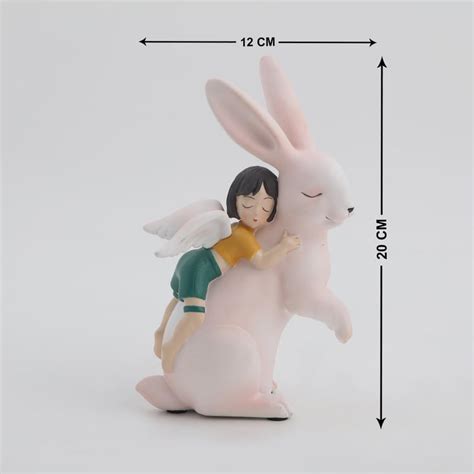 Buy Souvenir Polyresin Girl on Rabbit Figurine from Home Centre at just ...