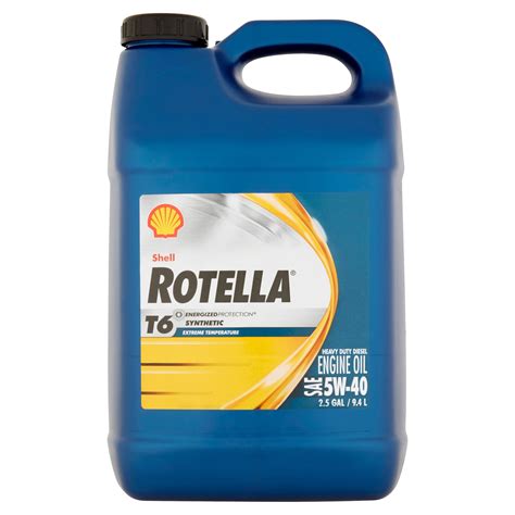 Rotella T6 5W-40 Full Synthetic Heavy Duty Engine Oil, 2.5 gal $30 or ...