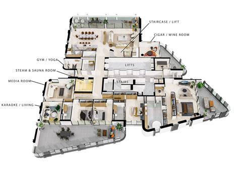 3D Floor Plans for Billbergia's Penthouse Development