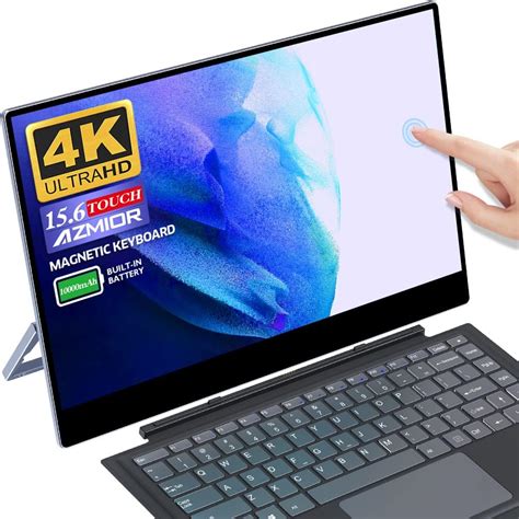 Buy 4k Portable Monitor Touchscreen with Battery 10000mAh for 4-6h ...