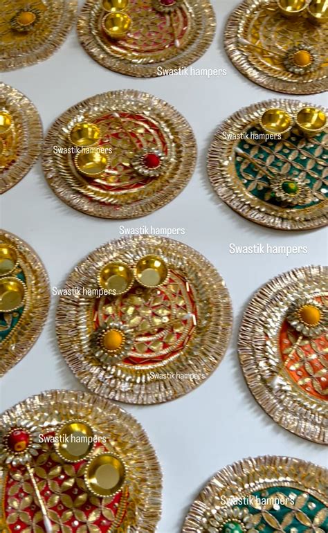 Tilak and pooja plates – Swastik Hampers