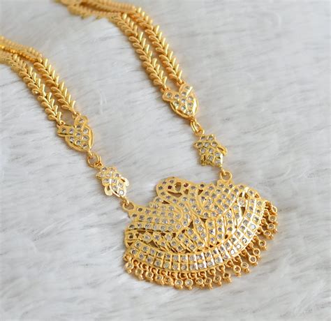 Gold tone ad white swan double layer chain haar dj-48927 – dreamjwell