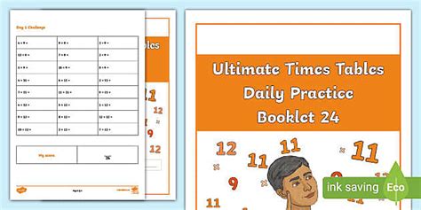 Ultimate Times Table Daily Practice Booklet 24