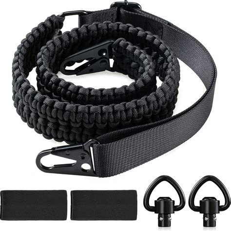 VVAAGG 2 Point QD Rifle Sling Adjustable Non-Slip Paracord Gun Sling ...