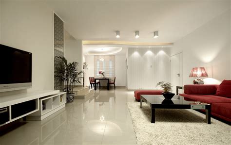 欧式客厅白色电视柜实木地板装修效果图 – 设计本装修效果图
