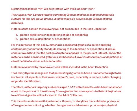 York County Library (SC) Proposes Restrictions on Trans, Gender Books ...