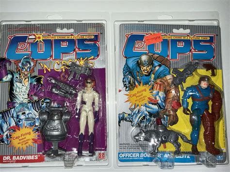 Hasbro COPS n Crooks MOC lot of 3. Dr. Badvibes, Buttons Mcboom Boom ...