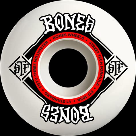 BONES WHEELS STF Skateboard Wheels Standard 53mm V1 103A 4pk White Photo #1 - Photo Gallery ...
