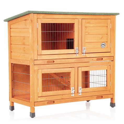 Buy Cozy Pet Natural Rabbit Hutch/Hide/Run Guinea Pig House Ferret Cage ...