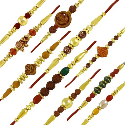 Okos Mens Rakshabandhan Rakhi Gift Combo|Set Of 10 Rakhi Set|Rakhi For ...