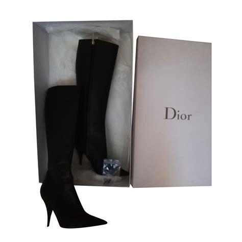 Christian Dior boots Black Leather ref.84922 - Joli Closet