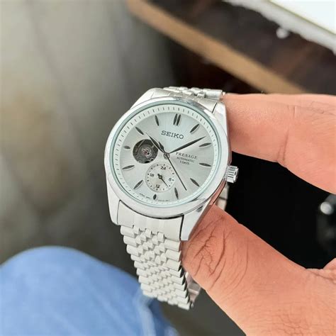 Seiko Presage Silver White Stainless steel watch – watchcraft