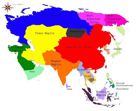 Simple Asia Map