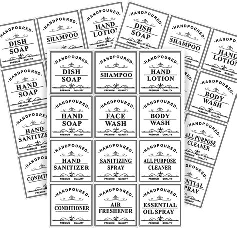 Buy 36 Pieces White Waterproof Labels for Bottles Farmhouse Hand Soap ...
