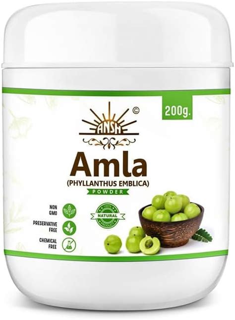 ANSH Pure Amla Powder for Hair Growth Anti Hair Loss, Anti Dandruff and ...