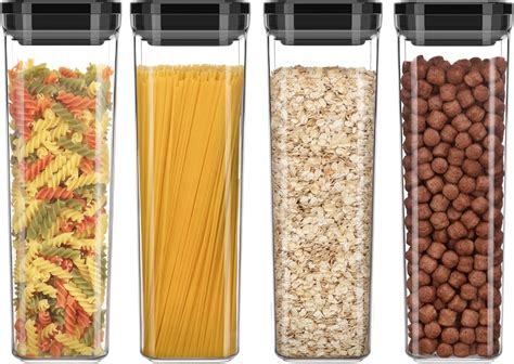 Buy MR.SIGA 4 Pack Airtight Food Storage Container Set, BPA Free ...