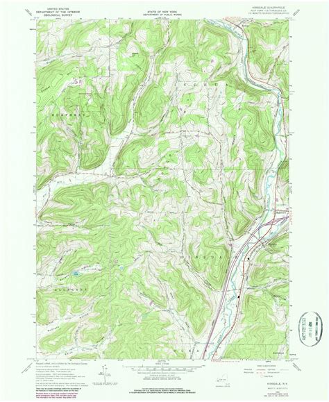 Classic USGS Hinsdale New York 7.5'x7.5' Topo Map – MyTopo Map Store