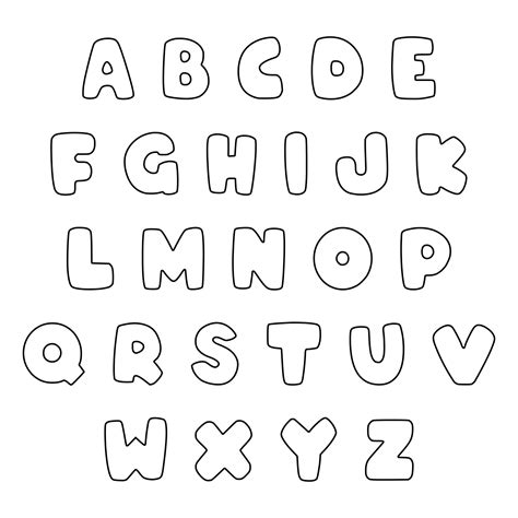 Large Bubble Letters - 10 Free PDF Printables | Printablee