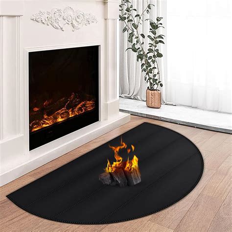 Amazon.com: TOHONFOO Fireplace Mats Fireproof 28×48Inch Half Round Fire ...