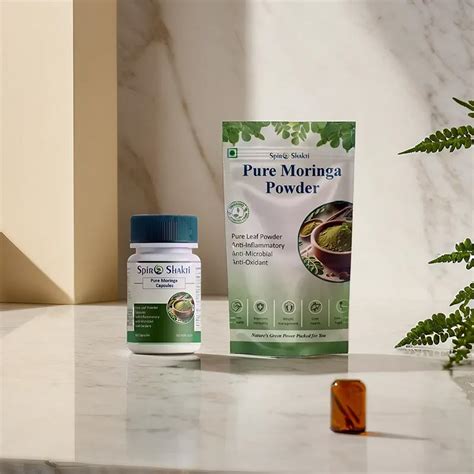 Moringa Collection: Pure Moringa Powder & Capsules | SpiroShakti ...