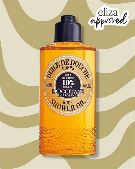 Dry skin essentials: L'Occitane Shower Oil Aesthetic Vector Art