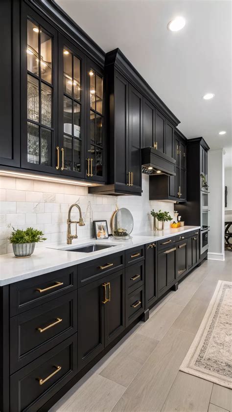 29 Stunning Kitchen Cabinet Color Ideas You’ll Want to Copy | Black ...