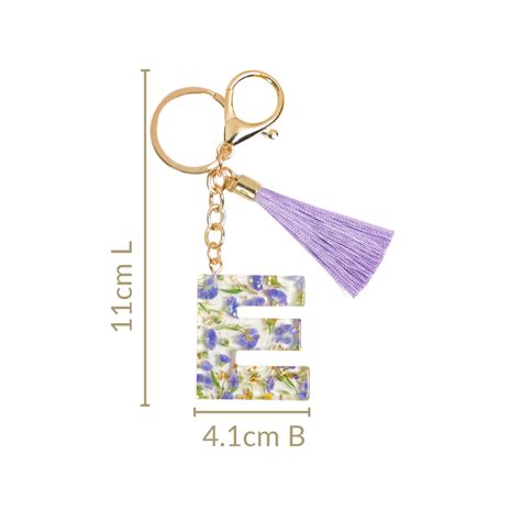 Eternal Bloom E Keychain With Tassel Online - Premium Keychain | Nestasia