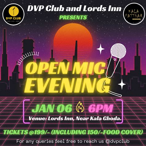 Open Mic Evening - 06th Jan, Lords Inn , Near University Road, near ...