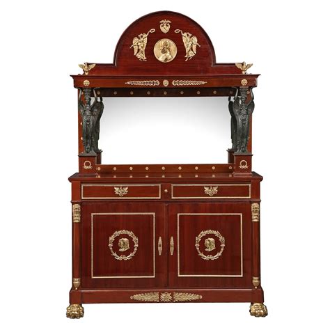 Pair of French 19th Century 2nd Empire Period Mahogany Cabinets For ...