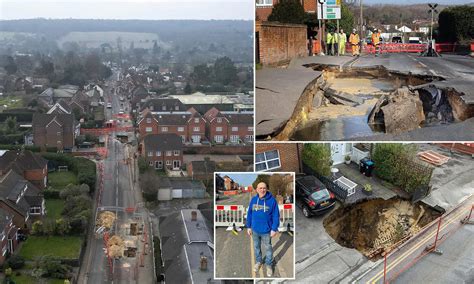 Couple ignore evacuation order after huge sinkholes opened up on road
