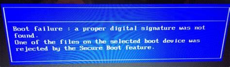 Image result for Secure Boot Failure