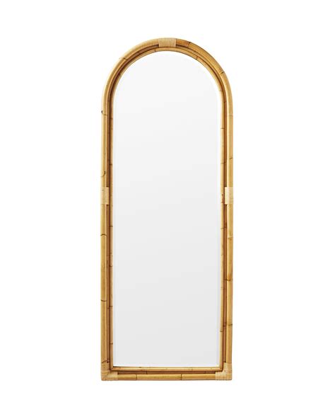 Montara Rattan Floor Mirror | Serena and Lily