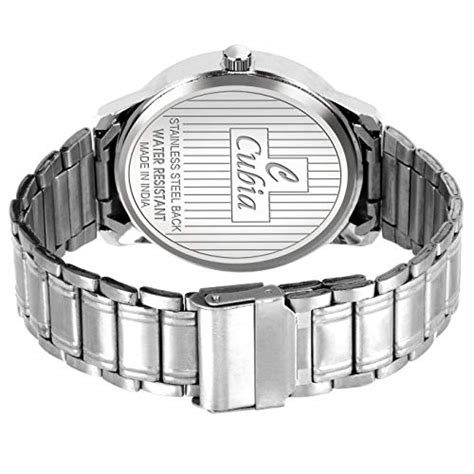 Cubia Analogue Men's Watch(Black Dial Silver Colored Strap)-Cubia CB ...