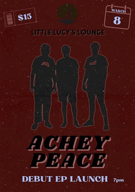 ACHEY PEACE, Little Lucy's Lounge, Sunbury, 8 March 2024 | AllEvents