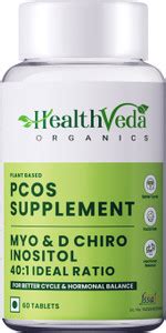 Health Veda Organics PCOS Multivitamin Supplement with Myo-Inositol ...
